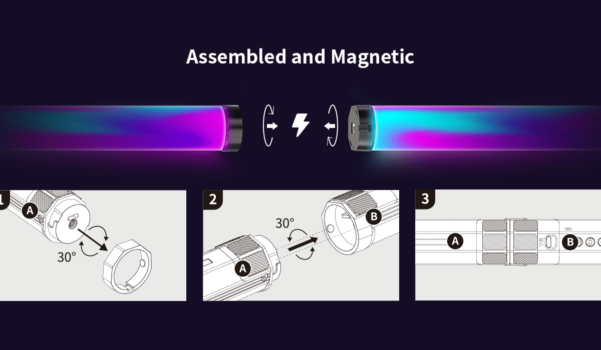Ulanzi VL110 Magnetic RGB LED Tube Light (9.4